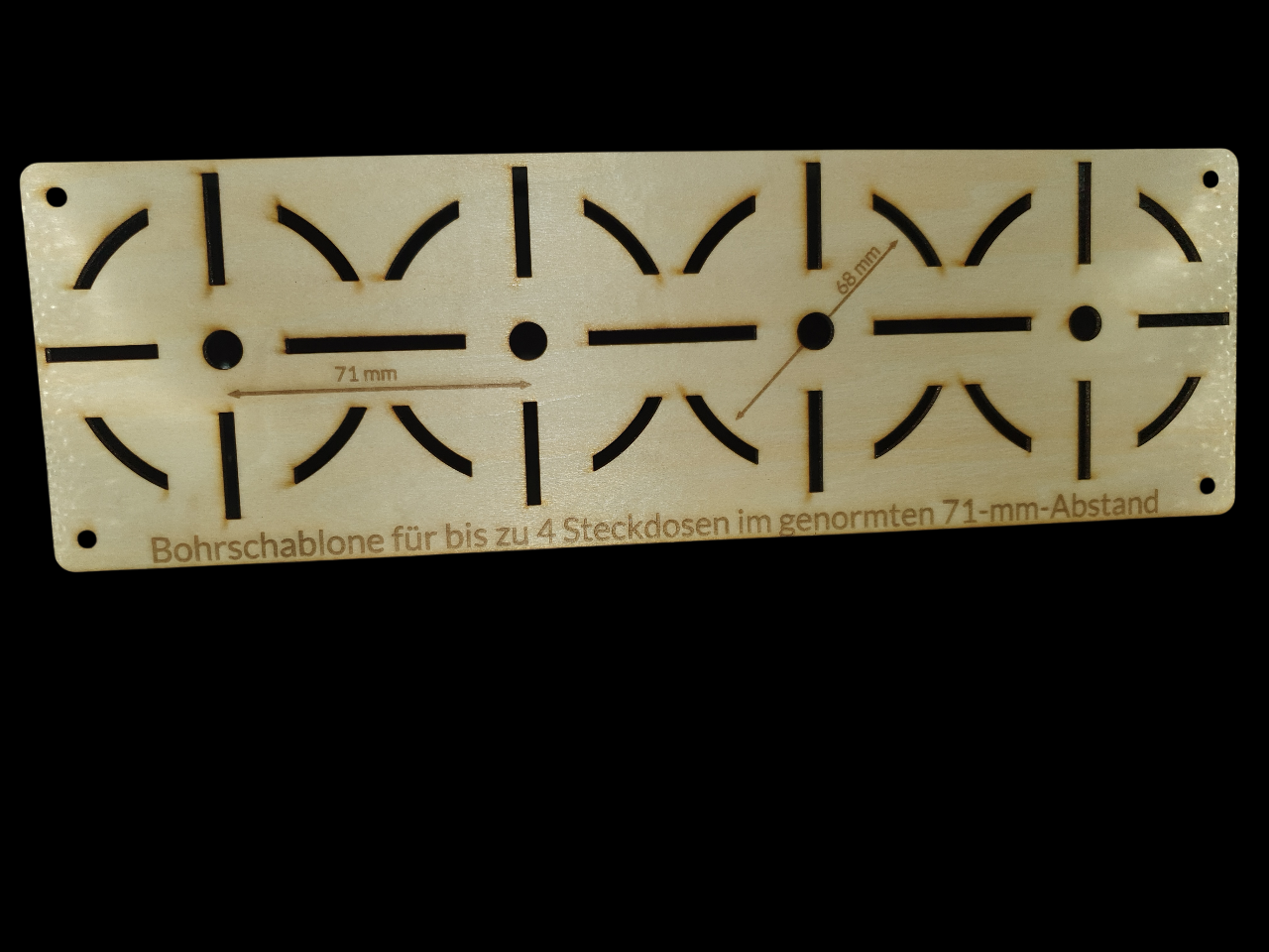 Bohrschablone 71 mm für Steckdosen, Schalter- & Unterputzdosen | Präzise & schnell