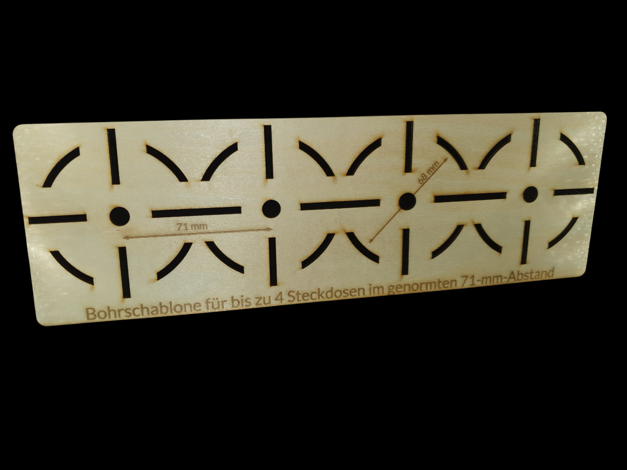 Bohrschablone 71 mm für Steckdosen, Schalter- & Unterputzdosen | Präzise & schnell – Bild 3