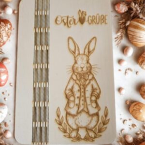 Ostergeldgeschenk personalisiert aus Holz – Geldschein Geschenk zu Ostern