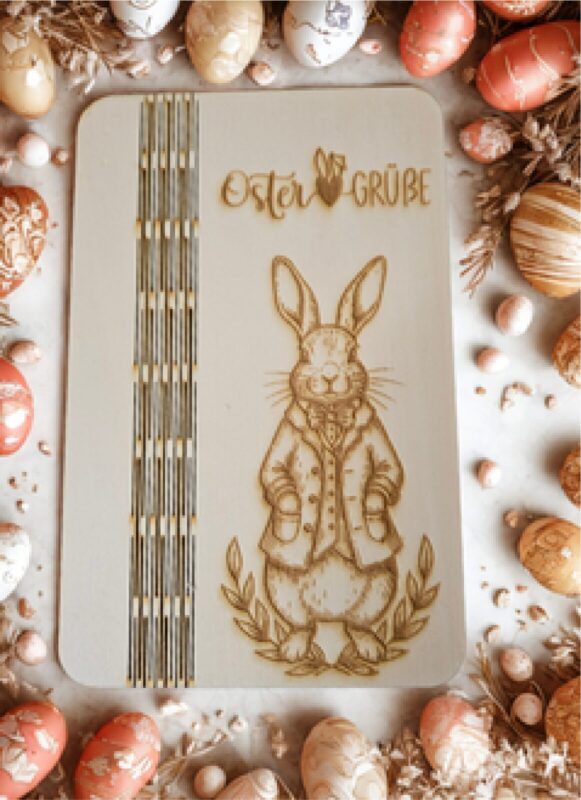 Ostergeldgeschenk personalisiert aus Holz – Geldschein Geschenk zu Ostern