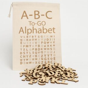 Kinder Lernspielzeug Alphabet Holzbuchstaben Set 52/104tlg bemalbar handmade
