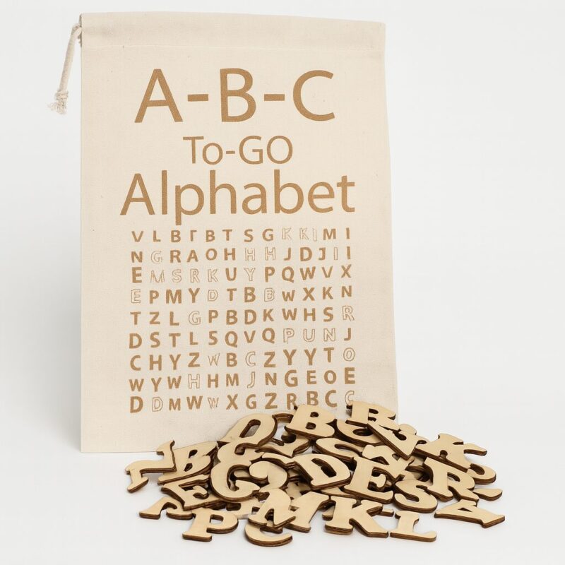 Kinder Lernspielzeug Alphabet Holzbuchstaben Set 52/104tlg bemalbar handmade