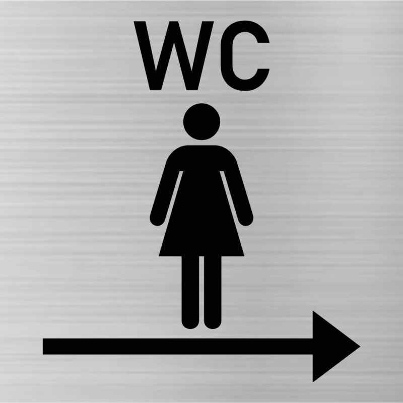 WC-Schild Toilettenschild Hinweisschild Türschild aus Gravierkunststoff 80 x 80 mm – Bild 7