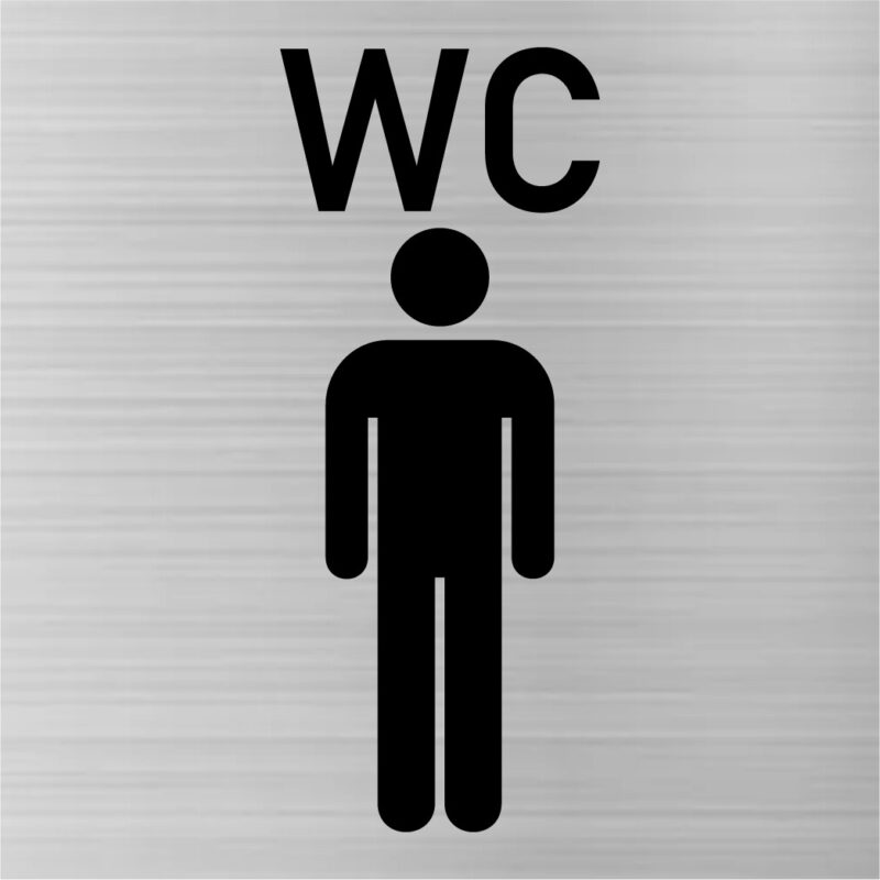 WC-Schild Toilettenschild Hinweisschild Türschild aus Gravierkunststoff 80 x 80 mm – Bild 9