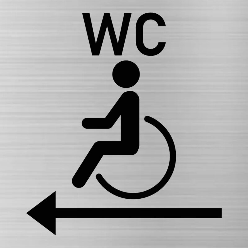 WC-Schild Toilettenschild Hinweisschild Türschild aus Gravierkunststoff 80 x 80 mm – Bild 11