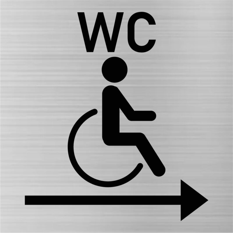 WC-Schild Toilettenschild Hinweisschild Türschild aus Gravierkunststoff 80 x 80 mm – Bild 13