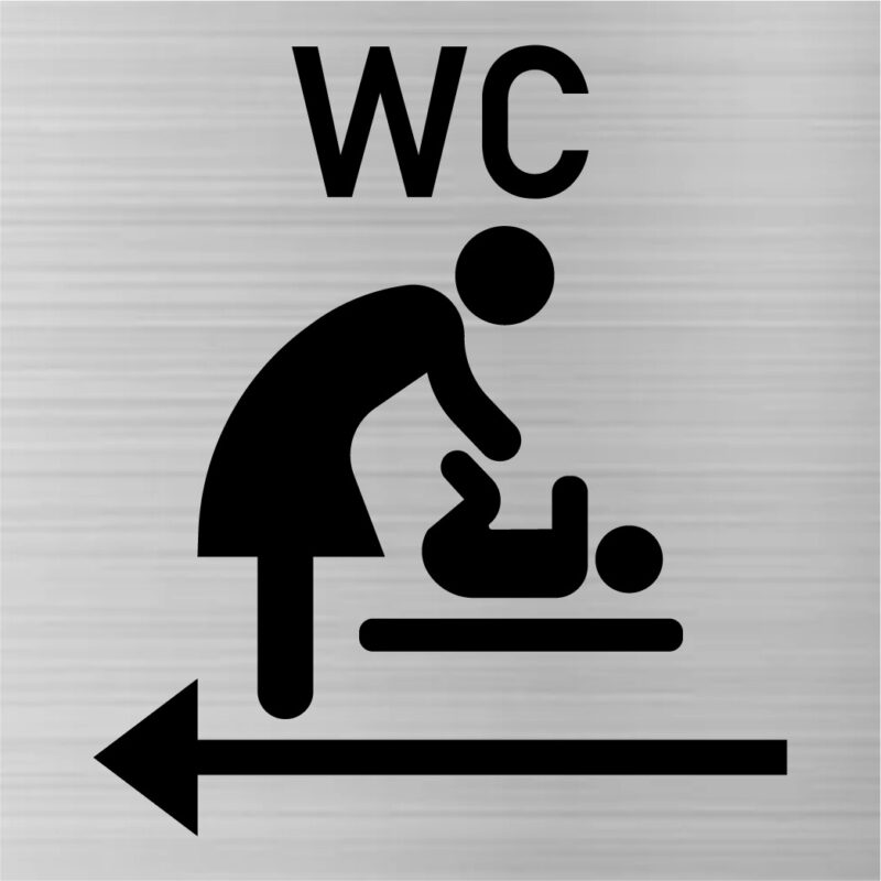 WC-Schild Toilettenschild Hinweisschild Türschild aus Gravierkunststoff 80 x 80 mm – Bild 14
