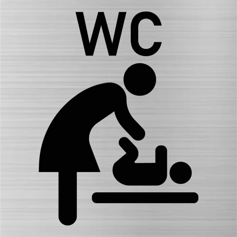 WC-Schild Toilettenschild Hinweisschild Türschild aus Gravierkunststoff 80 x 80 mm – Bild 15
