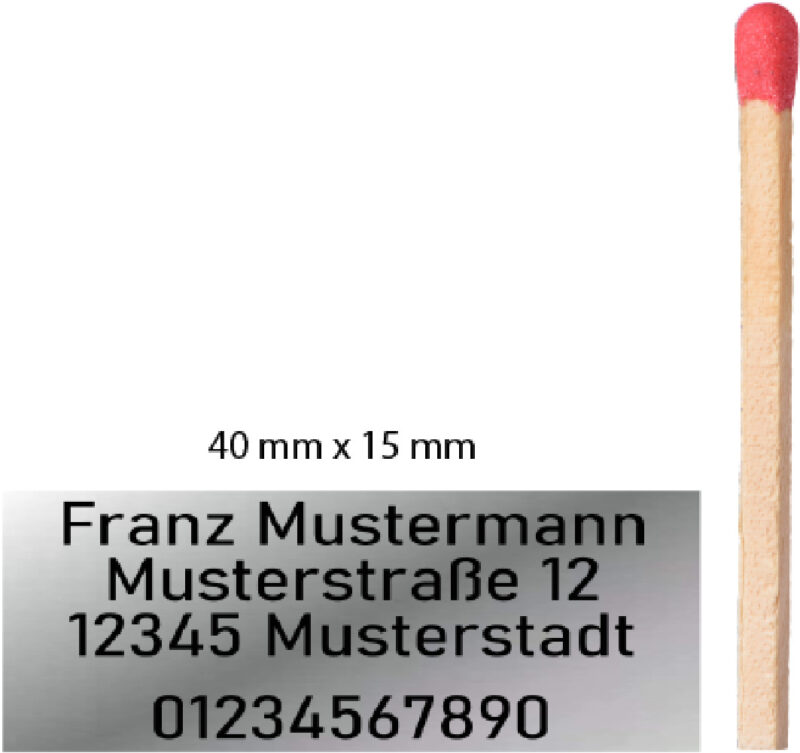 Drohnenkennzeichen aus Kunststoff, selbstklebendes Gravurschild mit Lasergravur