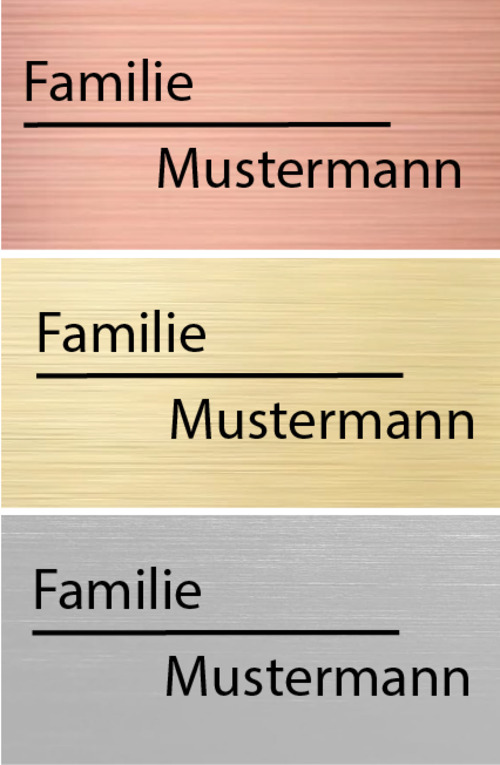 Craft-laser Klingelschild Namensschild Briefkastenschild Türschild Acryl